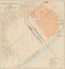 'An-tung-hsien'. Dandong antique town city plan. Liaoning, China 1913 old map