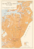 World War 2 Norway Campaign. Road from Mo to Bodo 1940. German Invasion 1952 map