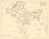 India & Ceylon boundaries of Command Areas 1942. World War 2 1961 old map