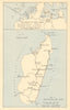 Battle of Madagascar 1942. Assault of Diego Suarez Antsiranana Ironclad 1961 map