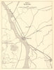 Monywa 1942. Japanese conquest of Burma. World War 2 1961 old vintage map