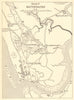 Battle of Rathedaung 1943. Japanese conquest of Burma. World War 2 1961 map