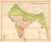 SOUTH ASIA. British India & Burma. Mean Annual Temperature 1909 old map
