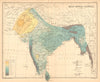 SOUTH ASIA. British India & Burma. Mean Annual Rainfall 1909 old antique map