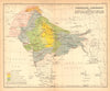 INDIA South Asia languages - Aryan. Eranian Pisacha Indo-Aryan 1909 old map