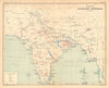 BRITISH INDIA Mineral production. Coal Iron Gold Salt Petrol Manganese 1909 map