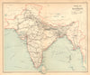 BRITISH INDIA. General Map of Railways. Burma Pakistan 1909 old antique