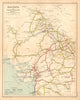 BRITISH INDIA RAILWAYS North-west. Pakistan Punjab Rajasthan Gujarat 1909 map