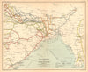 BRITISH INDIA RAILWAYS North-east. Burma Bangladesh Bengal 1909 old map