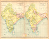 INDIA HISTORICAL. 1765 & 1805. British, Hindu & Muslim states 1909 old map