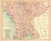 British Burma Central. Karenni states. Myanmar. Railways. Rangoon 1909 old map