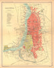 Calcutta / Kolkata town city plan. Fort William. British India 1909 old map