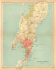 Bombay Island town city plan. Mumbai. British India 1909 old antique map chart