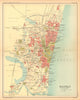 Madras/Chennai town city plan. Key buildings. British India 1909 old map