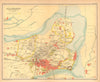 Allahabad/Prayagraj town city plan. Cantonment. British India 1909 old map