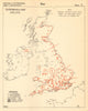 German Intelligence Map. UK Home Forces 20 September 1940. WW2 1957 old