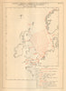 UK Coastal Command Reconnaissance Patrols 20 December 1940. WW2 1957 old map