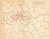 Luftwaffe Bombing of London 29 December 1940. Blitz. World War 2 1957 old map