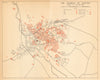 The Bombing of Exeter 3rd May 1942. World War 2. Luftwaffe 1957 old map