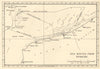 Dunkirk evacuation 1940. Sea routes from Dunkirk. Fall of France. WW2 1953 map