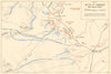 Battle of Medenine 6th March 1943. Tunisia. World War 2 1966 old vintage map