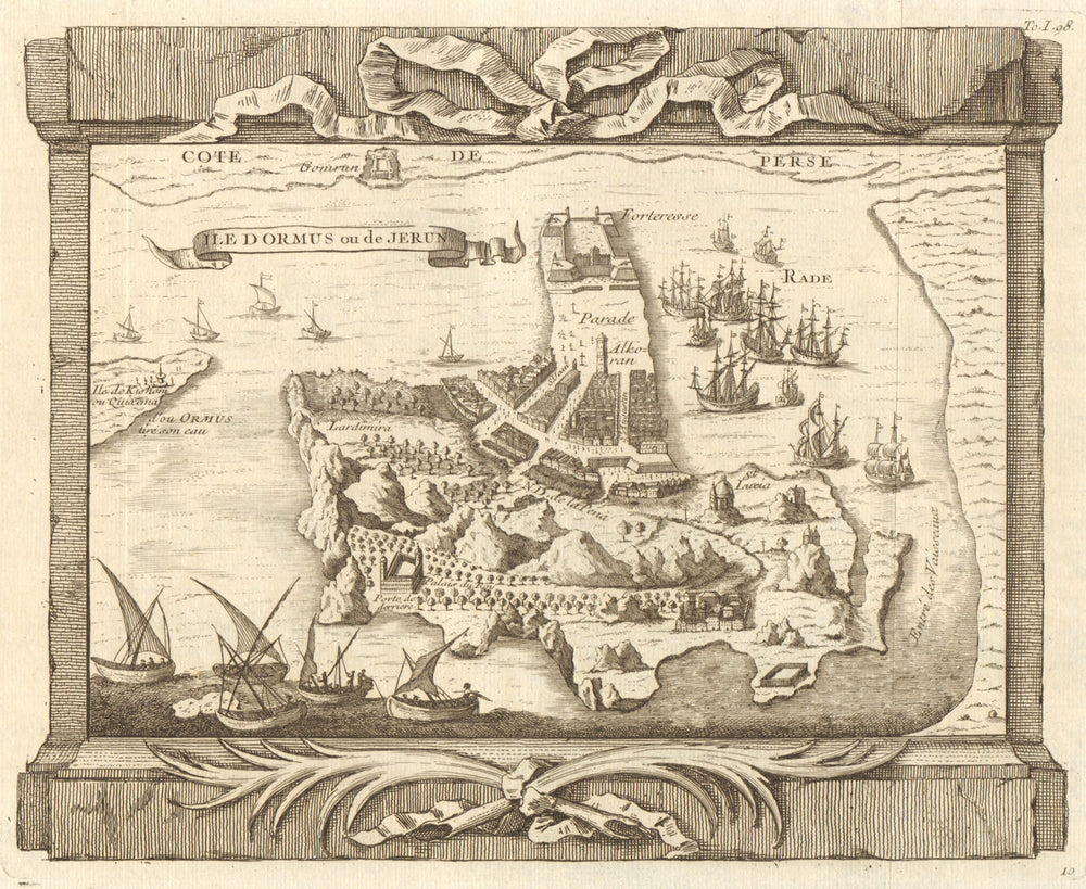 'Isle d’Ormus ou de Jerun'. Iran. Hormuz Island, Persian Gulf. BELLIN 1746 map