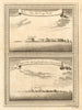 Two views of Cap-Vert from the sea. Deux Mamelles, Dakar, Senegal 1746 print