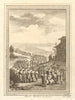 'Marche Militaire du Japon'. Japanese military march 1746 old antique print