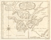 'Coste d’Afrique…' Guinea-Bissau & Bissagos archipelago. BELLIN 1746 old map