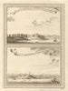 Ghana. Fort Batenstein at Butre, and Fort San Sebastian at Shama 1747 print