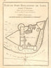 Fort Hollandois de Sama… St. Sebastien'. Cape Coast Castle Ghana BELLIN 1747 map