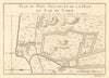 'Ville du Cap de Corse'. Cape Coast Castle town city plan Ghana. BELLIN 1747 map