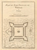 'Plan du Fort François de Whidah ou Juida'. Fort Ouidah, Benin. BELLIN 1747 map