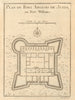 'Fort Anglois de Juida ou Fort Williams'. Ouidah, Benin. Whydah. BELLIN 1747 map