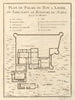 'Palais du Roy à Xavier'. King's Palace, Ouidah, Benin. Whydah. BELLIN 1747 map