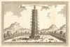 'Tour de Porcelaine à Nanking'. Nanjing tower. Great Bao'en Temple. China 1748
