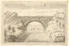 'Pont Volant, tiré de Kircher'. China. Flying Bridge 1748 old antique print