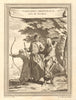 'Tartares Orientaux tirés de Nieuhof'. Chinese Tatars. Archery. China 1749