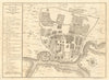 Town city 'Plan de la Ville de Louvo'. Lopburi, Thailand. BELLIN 1751 old map