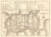 'Plan de la Ville de Siam'. Ayutthaya city plan, Thailand. BELLIN 1751 old map