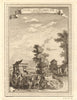 'Coches Mogols tirés par des boeufs'. Mughal coach pulled by cattle. India 1752