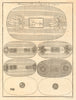 Japanese gold and silver coins 1752 antique vintage print picture