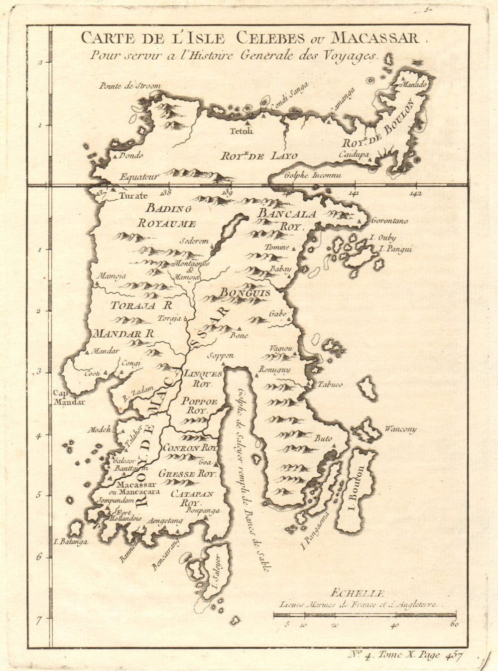 'Carte de I’Isle Celebes ou Macassar'. Sulawesi. East Indies. BELLIN 1752 map