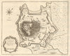'La ville de Cayenne'. French Guiana. Town city plan. Guyanas. BELLIN 1753 map