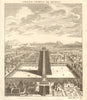 Great Temple or Templo Mayor, Tenochtitlan-Mexico City 1754 old antique print