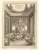 'Vitzilipuztli'. Sacrifice to the Aztec god Huitzilopochtli 1754 old print