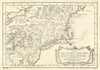 'Carte de la Nouvelle Angleterre, Nouvelle York et Pensilvanie'. BELLIN 1757 map
