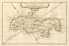 'Carte de l'Isle de la Martinique'. French West Indies. BELLIN 1759 old map