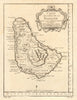 'Carte de l'Isle de la Barbade'. Barbados. West Indies. BELLIN 1759 old map