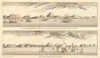 Patagonia coast profile. Puerto San Julian bay. Argentina. Anson's voyage 1761